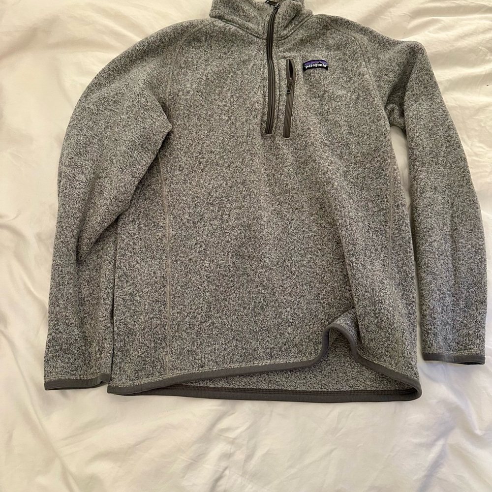 Patagonia Gray Quarter-Zip Fleece Pullover
